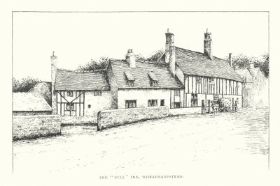 The "Bull" Inn, Wheathampstead (lito) by Duncan Moul