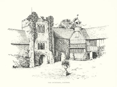 The Courtyard, Ightham (lito) by Duncan Moul