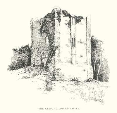 The Keep, Guildford Kalesi (lito) by Duncan Moul