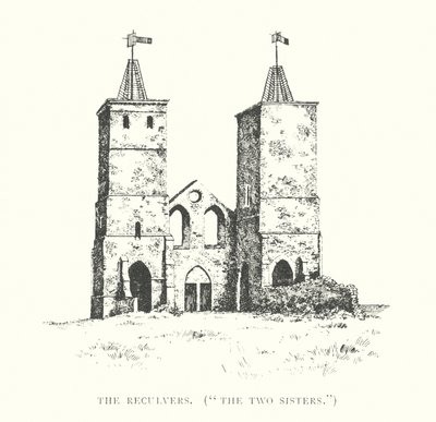 The Reculvers, "The Two Sisters" (taş baskı) by Duncan Moul