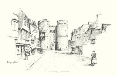 Westgate, Canterbury (lito) by Duncan Moul