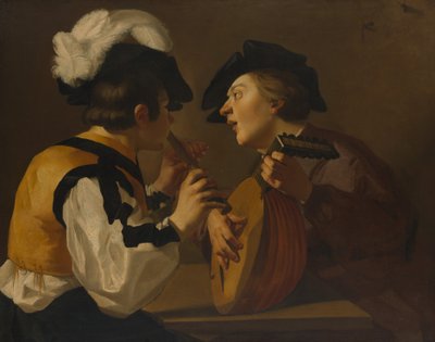 İki Müzisyen, 17. yüzyıl. by Dutch