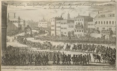 Kral William III için bir geçit töreni by Dutch School