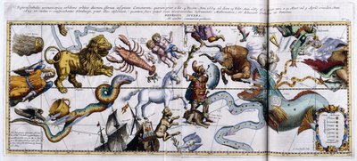 Takımyıldızların gök haritası: Orion, Boğa, Koç, Balık vs, 1666-1668 by Dutch School