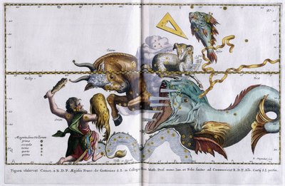 Takımyıldızların gök haritası: Orion, Boğa, Koç ve Balık, 1666-1668 by Dutch School