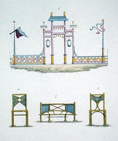 Çin kapısı ve bahçe koltukları, G. van Laar
