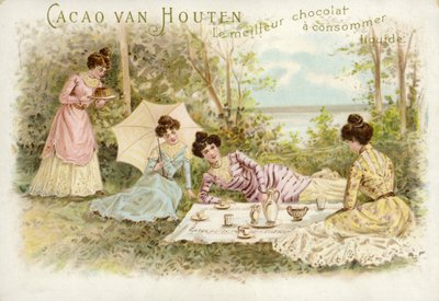 Piknik yapan güzel giyimli kadınlar by Dutch School
