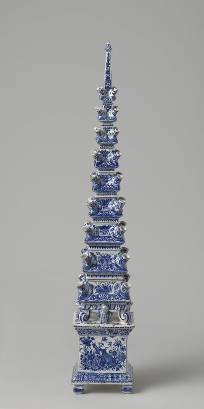 Çiçek piramidi, c.1710-20 (fayans) by Dutch School