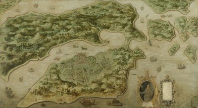 Amboina adasındaki Victoria Kalesi, 1617 by Dutch School