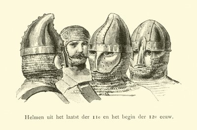 11. yüzyılın sonları ve 12. yüzyılın başlarına ait kasklar by Dutch School
