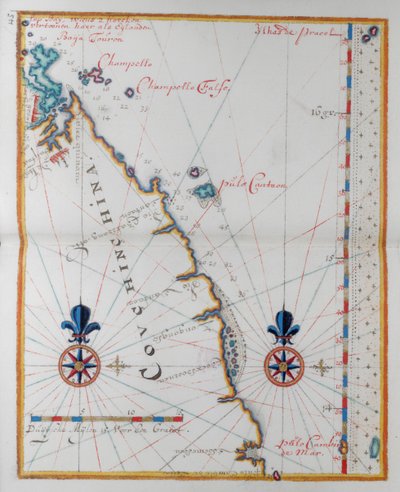 Cochin-Çin, Asya haritası. by Dutch School