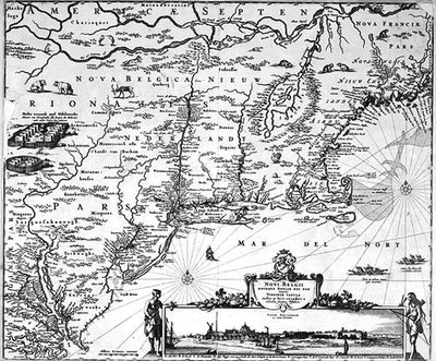 New Amsterdam Haritası, c.1650 (gravür) by Dutch School