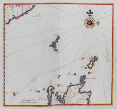 Shetland Adaları Haritası by Dutch School