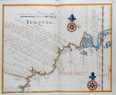 Burma kıyılarının haritası. by Dutch School