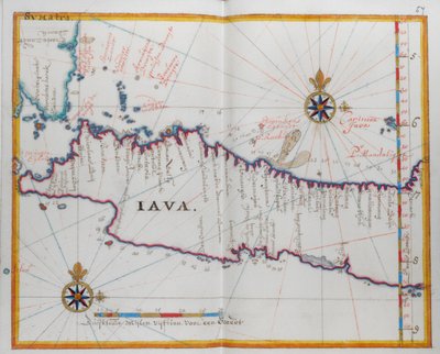 Java adasının haritası. by Dutch School