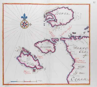 Ceram (Seram) ve Bonoa (Pulau Boano) ve Pulau Kelang ve Pulau Manipa Adası