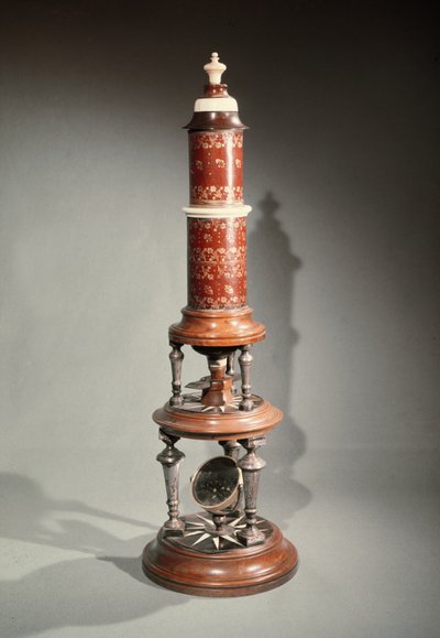 Mikroskop (ahşap ve fildişi) by Dutch School