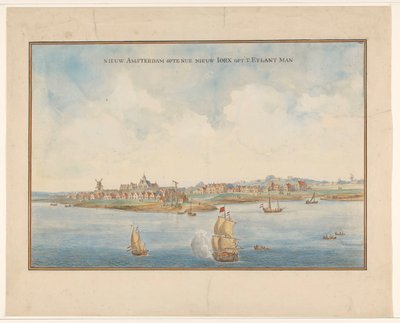New Amsterdam ve Manhattan, 1660 dolayları by Dutch School