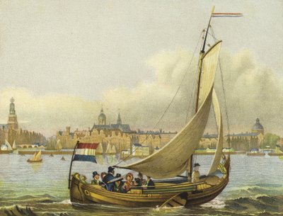 Y, Hollanda, 19. Yüzyılda tekne gezintisi keyfi by Dutch School