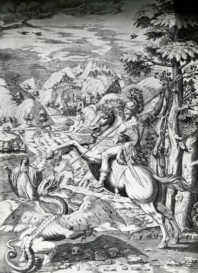 Aziz George ve Ejderha, 16. Yüzyıl by Dutch School