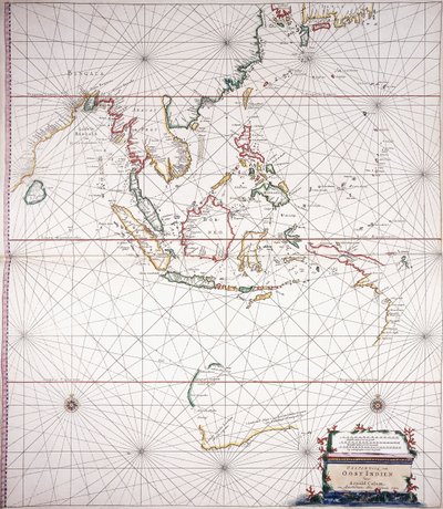 Deniz haritası Doğu Hindistan" by Dutch School