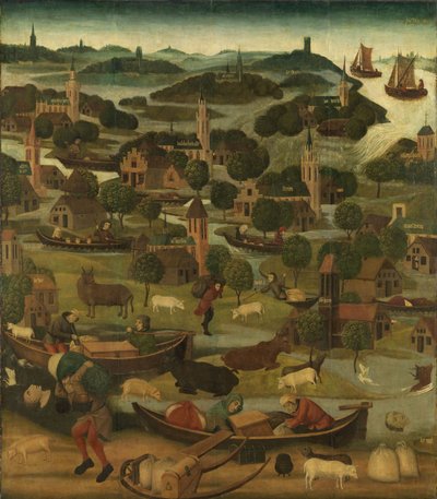 St Elizabeth Flood, Master of the Holy Elisabeth panelleri c.1490-5 by Dutch School