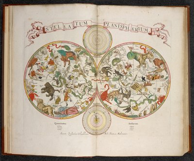 Stellatum Planisphaerium, Zodyak işaretleri olan bir planisfer by Dutch School