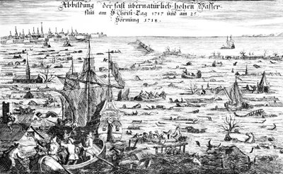 1717 Noel Tufanı by Dutch School