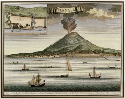 Ternate Adası, Moluccas, Endonezya, Oud Nieuw Oost-Indien