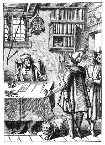 Vergi Alıcısı, Joos de Damhouder (1507-81) tarafından yayınlanan Praxis Rerum Civilium