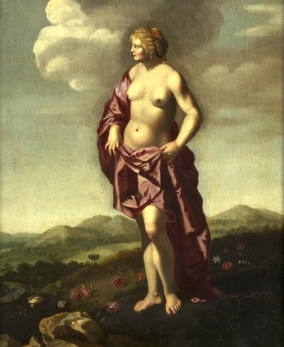 Manzaradaki Venüs (panelde yağ) by Dutch School