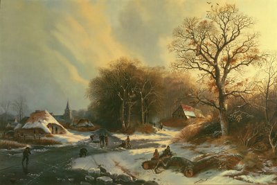 Donmuş Nehirdeki Figürler by Dutch School Dutch School