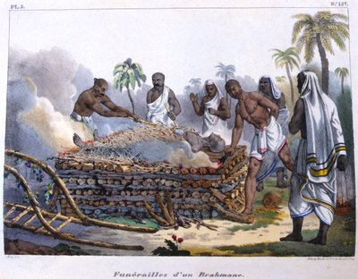 Brahman cenazesi, Hindistan, 19. yüzyıl ortası by E Beau