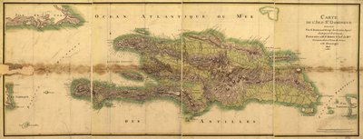 Santo Domingo Adası Haritası by E. Beaucosté