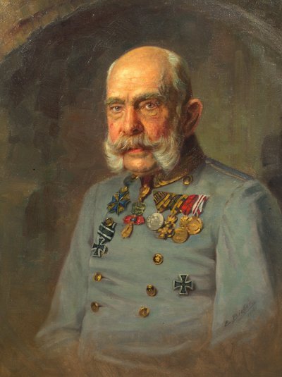 Avusturyalı bir mareşalin hizmet üniformalı İmparator Franz Joseph I by E. Bieber