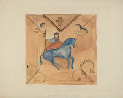 George, Geyik Derisi Üzerine Boyanmış, 19351942. by E. Boyd
