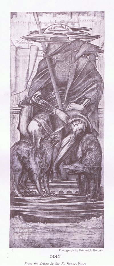 E Burne Jones tarafından Odin-a tasarımı, 1920