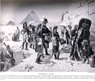 Napolyon Mısır'da, 'Hutchinson's History of the Nations'dan bir örnek, c.1910 by E. Fiorillo