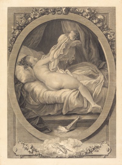 gömlek kaldırıldı by E. Guersant after Jean Honoré Fragonard