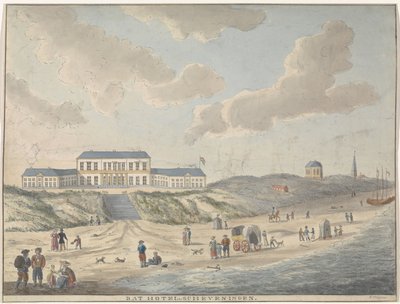 Scheveningen'deki Bad Hotel Scheveningen'deki Bat Hotel (nesne üzerindeki başlık) by E. Huygens