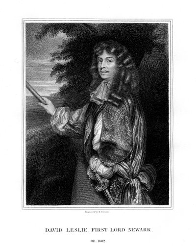 David Leslie, Lord Newark, İskoç süvari subayı, 1827. by E. Scriven