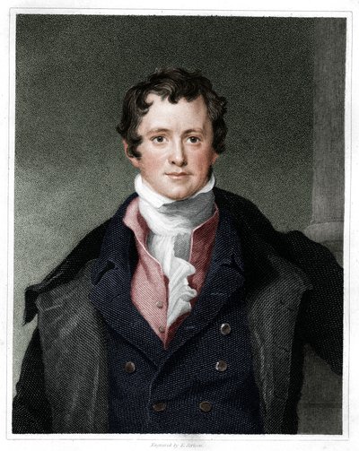Humphry Davy, İngiliz kimyager, 1833 by E. Scriven