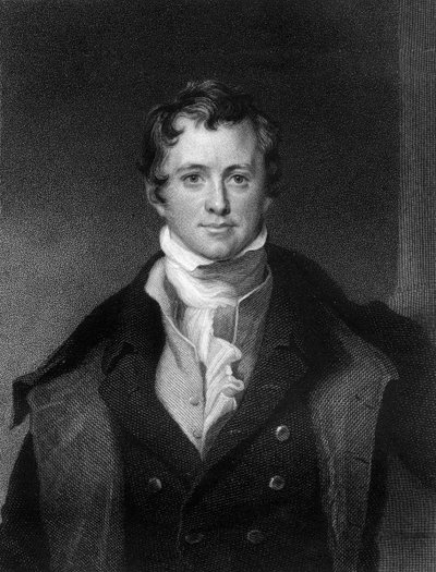 Sir Humphrey Davy, Cornish kimyager ve fizikçi, 1845. by E. Scriven
