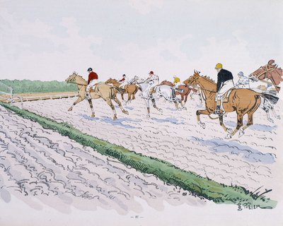 At yarışı - çizim Thelem by E. Thelem