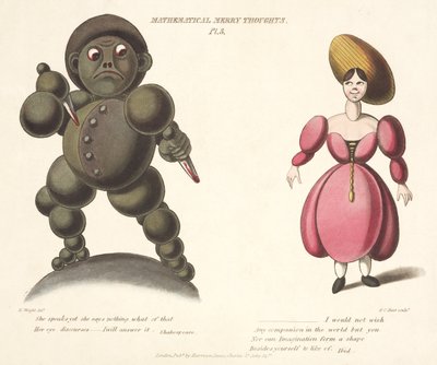 Pl.3, Matematiksel Mutlu Düşüncelerden, F.C. Av, yaklaşık 1820-30 by E. after Wright