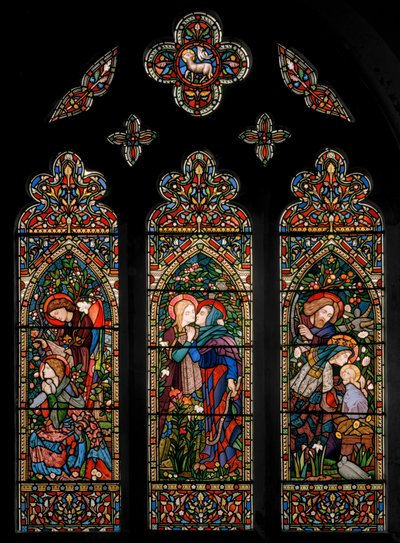 Müjde, Ziyaret ve Doğuş, c.1860 by E. and Halliday Burne Jones