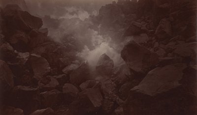Volkan Krateri, Quetzaltenango-Guatemala, 1875. by Eadweard Muybridge