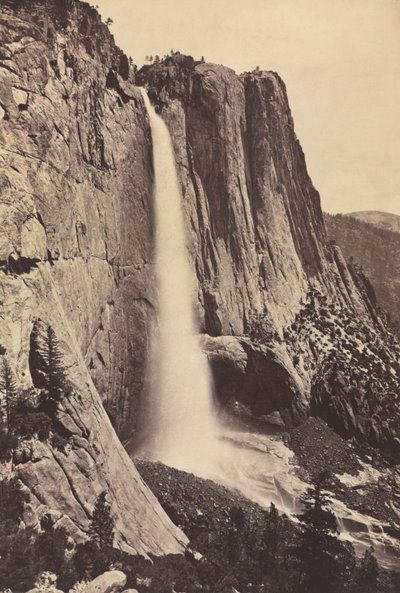Yosemite Şelalesi, 1868. by Eadweard Muybridge