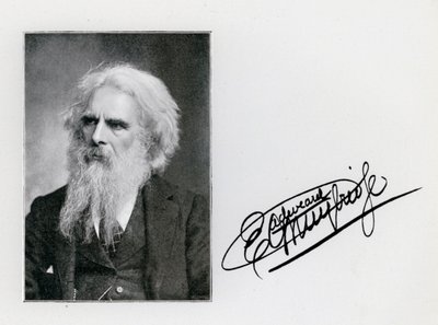 Eadweard Muybridge, portre ve imza (s/b fotoğraf) by Eadweard Muybridge
