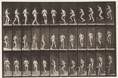 Levha 103. Dönen ve Çıkan Merdivenler, Ellerde Sürahi ve Kadeh, 1872-1885 by Eadweard Muybridge